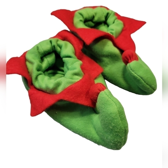 Costumes USA Christmas Elf outfit, onesie, red, green, yellow - Picture 9 of 10